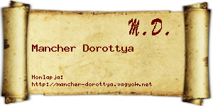 Mancher Dorottya névjegykártya