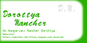 dorottya mancher business card